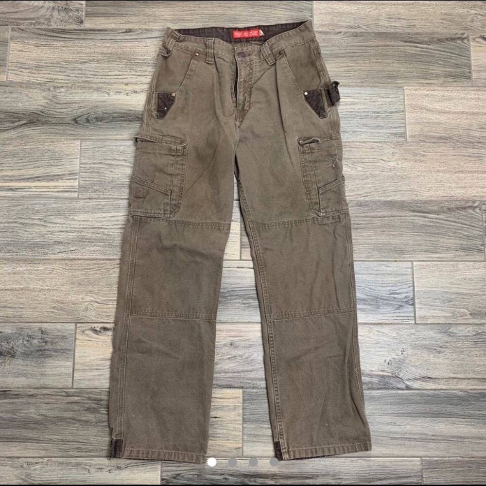 VINTAGE RED KAP TWO-TONE BROWN CARPENTER PANTS
